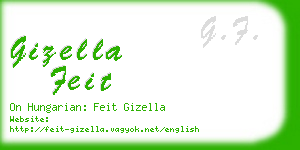 gizella feit business card